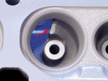 Swirl port SBC heads